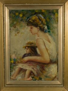 David Fulton (1848-1930) - Signed & Framed Late 19th Century Oil, Nieces