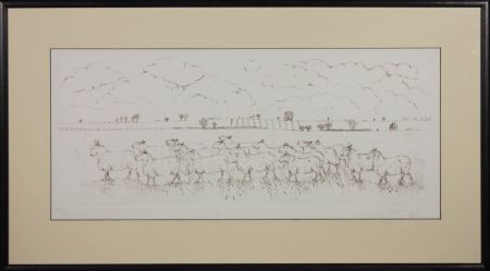 Ryder - Signed & Framed 1991 Etching, Breezy Landscape