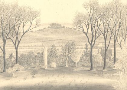 Ronald A. Broad - 20th Century Graphite Drawing, St. Catherine's Hill