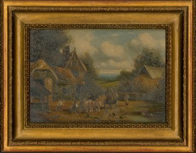 Framed 19th Century Oil - Summer Farm