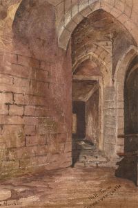 Edward Le Marchant - Late 19th Century Watercolour, Well Tower, Carnarvon Castle