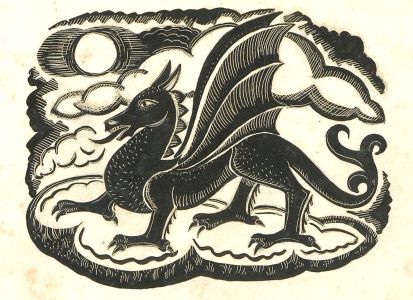 Barbara Naish - Mind 20th Century Scratchboard, Mystical Dragon