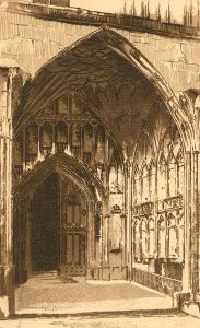 Late 19th Century Etching - A Gothic Tower