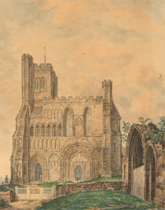 John Carter FSA (1748-1817) - Fine 1780 Watercolour, Dunstable Priory