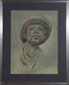 Fortunino Matania (1881-1963) - Mid 20th Century Pastel, Pacific Island Boy