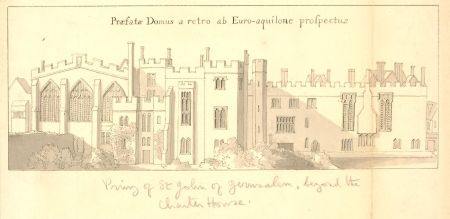 19th Century Pen and Ink Drawing - Priory of St John of Jerusalem