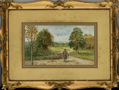 A. Mould - 1918 Watercolour, Country Path