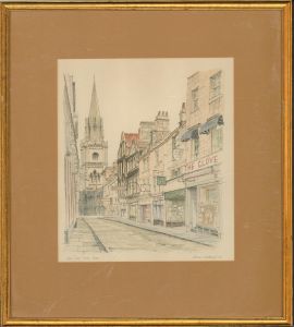 Adrian Whittlesea  - 1974 Lithograph, Green Street, Bath