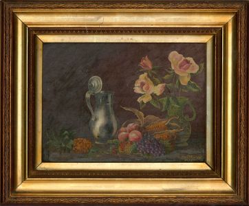 G. Cattaway - 1952 Oil, Ewer And Fruit
