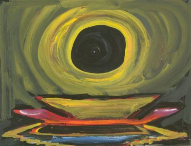 Mircea Marosin (1921-2007) - 20th Century Acrylic, Yellow and Black Abstraction