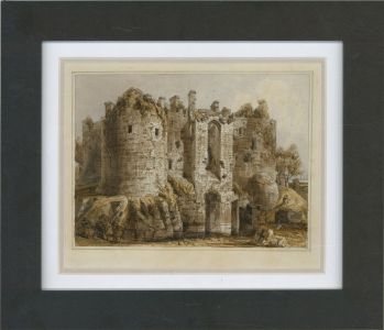 Robert William Billings (1812-1874) - Watercolour, Dirleton Castle