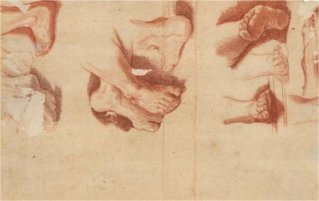 19th Century Sanguine - Sanguine Foot Studies