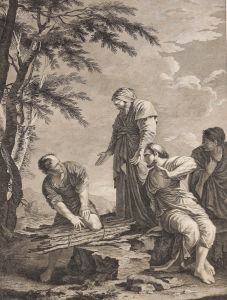 Isaac Taylor (1730-1807)  after Salvator Rosa - 1773 Engraving, The Philosophers