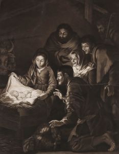 Valentine Green after Murillo - 1775 Mezzotint, Adoration Of The Shepherds