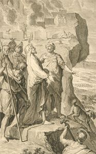 Dutch Bible Scenes - 1720 Engraving, Blessing the Israelites