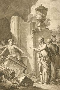 Dutch Bible Scenes - 1720 Engraving, The Possessed with Devils