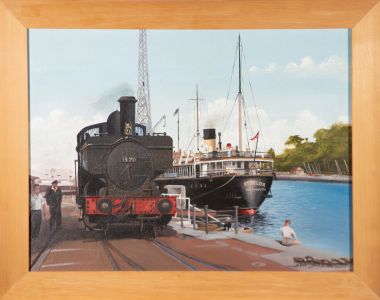 Archie Jones - Signed & Framed 1989 Acrylic, Weymouth Quay