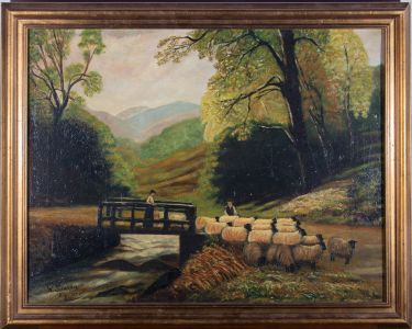 Willy Scaton - Signed & FramedSigned & Framed 1922 Oil, Country Walk