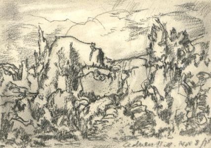 Adrian Hill PROI RBA (1895-1977) - 1975 Charcoal Drawing, Beginning of the End