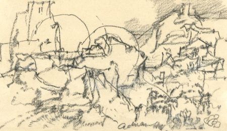 Adrian Hill PROI RBA (1895-1977) - 1975 Charcoal Drawing, Art and All That