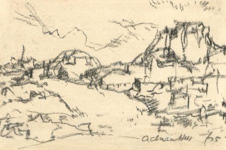 Adrian Hill PROI RBA (1895-1977) - 1975 Charcoal Drawing, Ok?