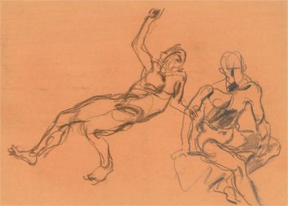 Ronald Olley (b.1923) - Mid 20th Century Pastel, Figurative Study III