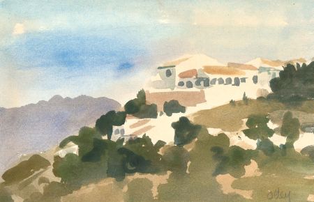 Ronald Olley (b.1923) - Signed. Mid 20th Century Watercolour, Spanish Landscape