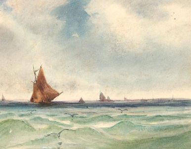 J. F. Branegan (1843-1909) - Late 19th Century Watercolour, Boats at Sea