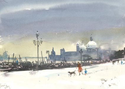 Ronald Olley (b.1923) - Signed Mid 20th Century Watercolour, Venice at winter