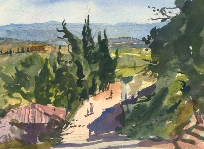 Ronald Olley (b.1923) - Signed Mid 20th Century Watercolour, Summer Landscape