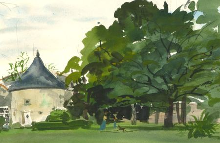 Ronald Olley (b.1923) - Mid 20th Century Watercolour, The Manor House