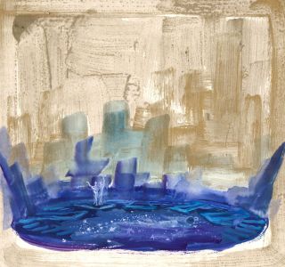 Mircea Marosin (1921-2007) - Contemporary Watercolour, Dancing in the lake.