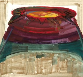 Mircea Marosin (1921-2007) - Contemporary Watercolour, Fire Pit