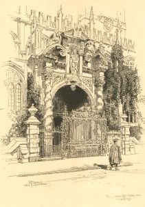 T. Pennell - Late 19th Century Etching, St Mary the Virgin Porch Gate