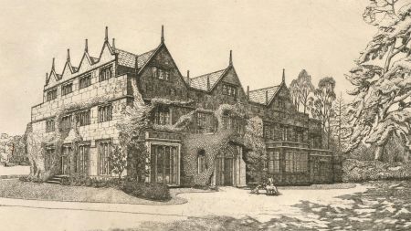 D. Smith - c.1928 Etching, Floore House, Northamptonshire II