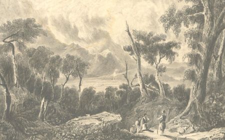 Early 20th Century Graphite Drawing - Mount Cithaeron, Greece