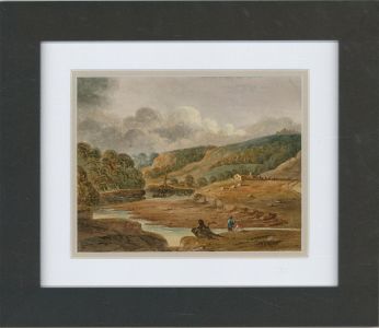 Framed 1873 Watercolour - On The Wye