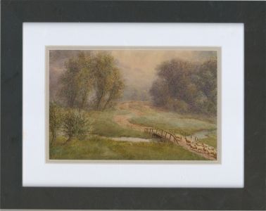 J.W. Oddie (fl.1882-1886) - Late 19th Century Watercolour, Herding Sheep