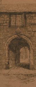 Signed 19th Century Etching - The Alleyway