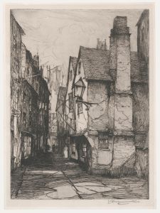 John Alfred Swatkins (act.1888-1923) - Etching, Hanging Out the Washing