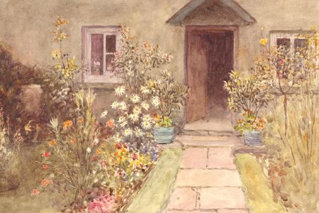 Attrib. William Maliphant (1862-1932) - 1890 Watercolour, Front Garden