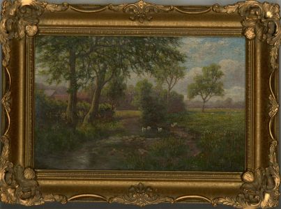 Framed Late 19th Century Oil - View Near Knaresborough, Yorkshire