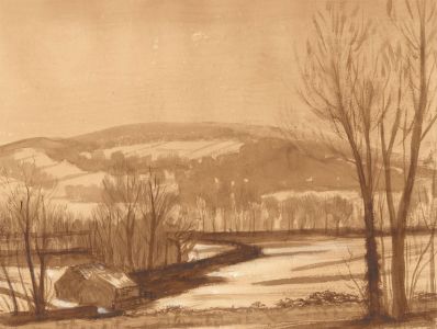 Alfred Henry Robinson Thornton NEAC (1863-1939) - Pen and Ink Drawing, Winter