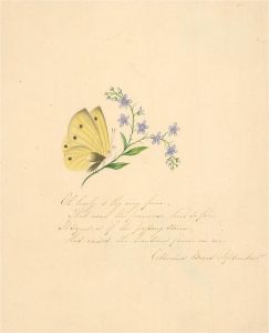 Catherine Board - 1824 Watercolour, Ode To A Forget-Me-Not