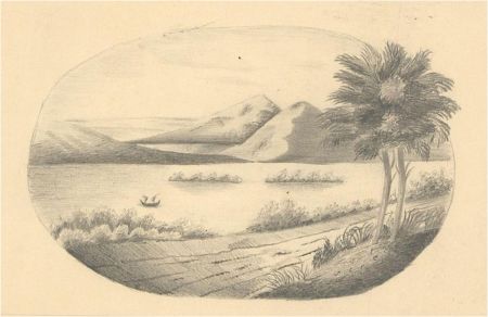 Catherine Board - Early 19th Century Graphite Drawing, Exotic Landscape