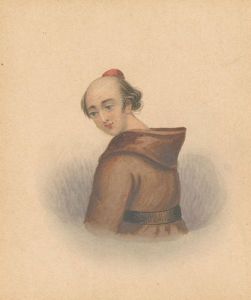 Early 20th Century Gouache - The Friendly Monk