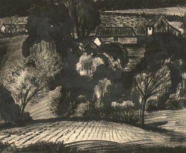 Alfred Henry Thornton NEAC (1863-1939) - Pen and Ink Drawing, Study for Farm
