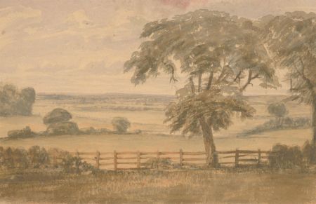 1861 Watercolour - Landscape Study, Highgate