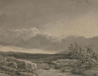 1885 Watercolour - Moorland Landscape