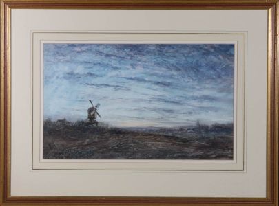 Herbert John Finn (1860-1942) - Early 20th Century Watercolour, Lonely Windmill